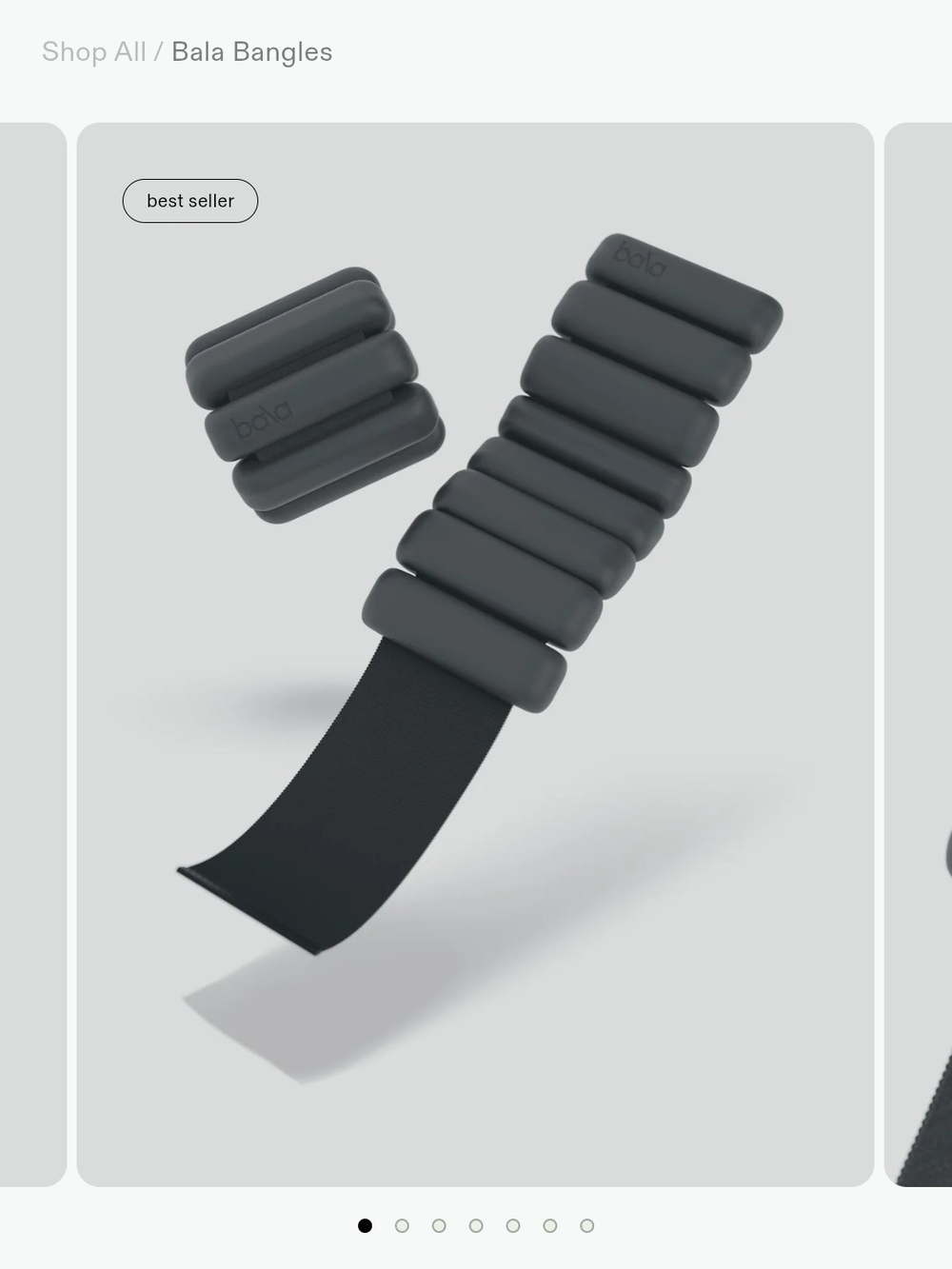 Bala Ankle and Wrist Weights 2lb Each - Charcoal